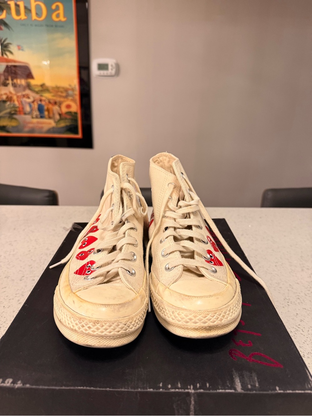 Cream Comme des Garçons x Converse high.